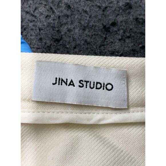 Jina Studio Wool Silk Cream V Neck Snap Vest Jacket Handmade In France Small - Picture 4 of 5